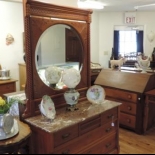 antique dresser and mirror